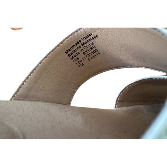 Gianni Bernini Size 7 Women’s Memory Foam Slip Wedge Heel Sandal White - Picture 11 of 14